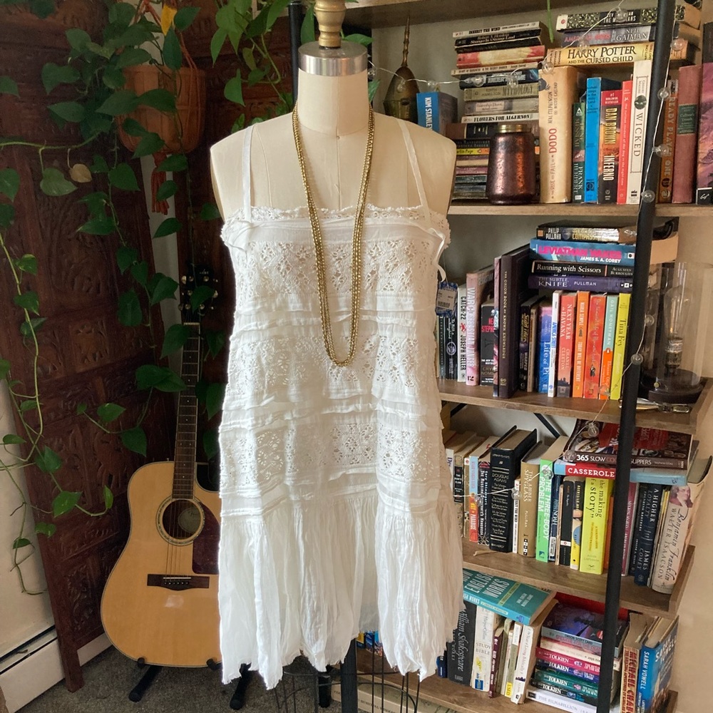 Free People ivory Shailee slip dress, NWT